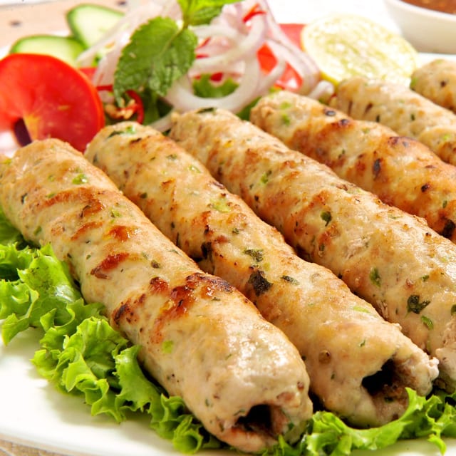 Chicken Seekh Kebab.